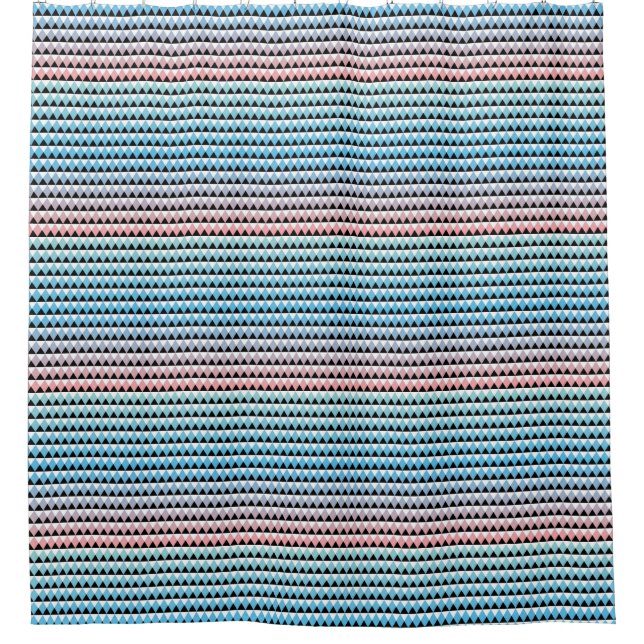 Tribal Aztec Ombre Pattern Shower Curtain (Front)