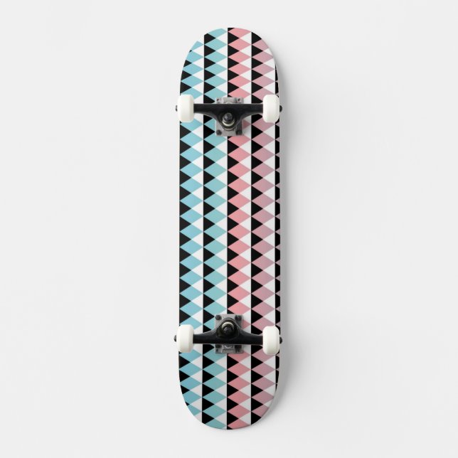 Tribal Aztec Ombre Pattern Skateboard Deck (Front)