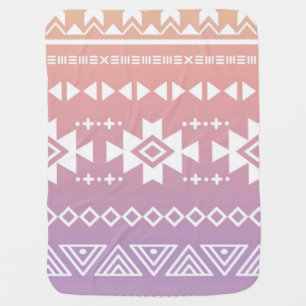 Tribal aztec ombre pattern swaddle blanket