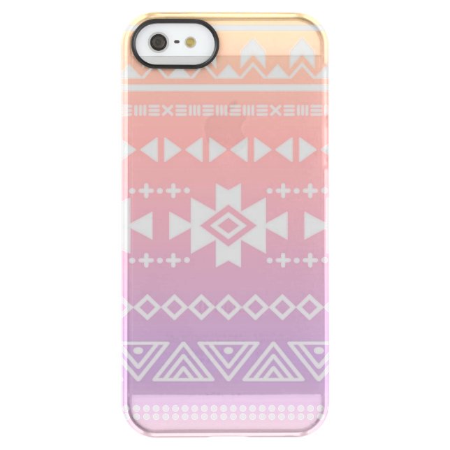 Tribal aztec ombre pattern uncommon iPhone case (Back)
