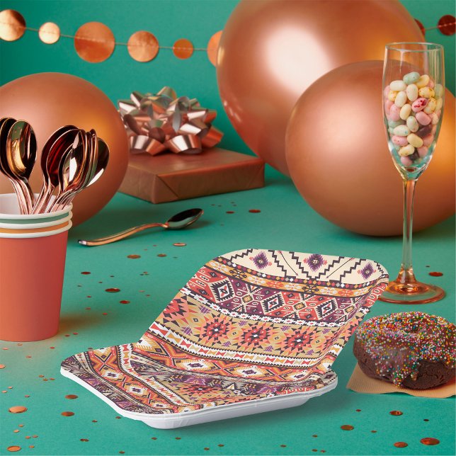 Tribal Aztec Paper Plates (Creator Uploaded)