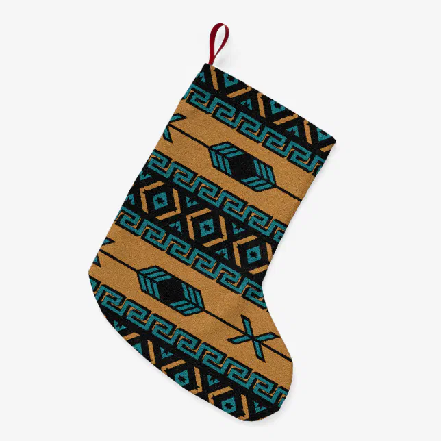 Tribal Aztec Pattern Southwest Christmas Xmas Small Christmas Stocking ...