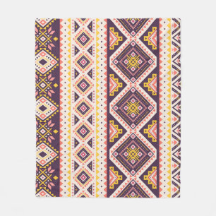 Tribal Aztec striped, geometric pattern. Fleece Blanket