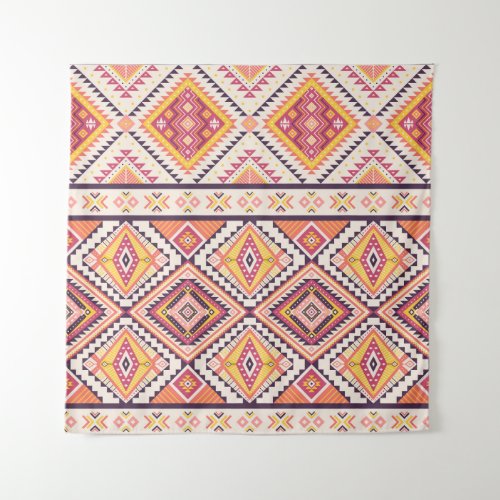 Tribal Aztec Striped Seamless Background Tapestry