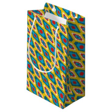 tribal Aztec Yellow Red Blue Small Gift Bag tribal Aztec Yellow Red Blue Small Gift Bag