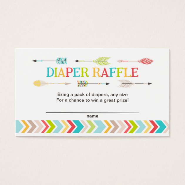 Tribal Baby Shower Diaper Raffle Tickets / Games