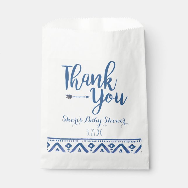 Tribal Baby Shower Favor Bags (Front)