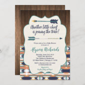 Tribal baby shower invitation boy, little chief (Front/Back)