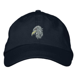 tribal bald eagle embroidered baseball hat