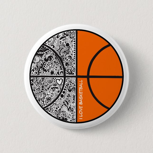 Tribal Basketball Button (Front)