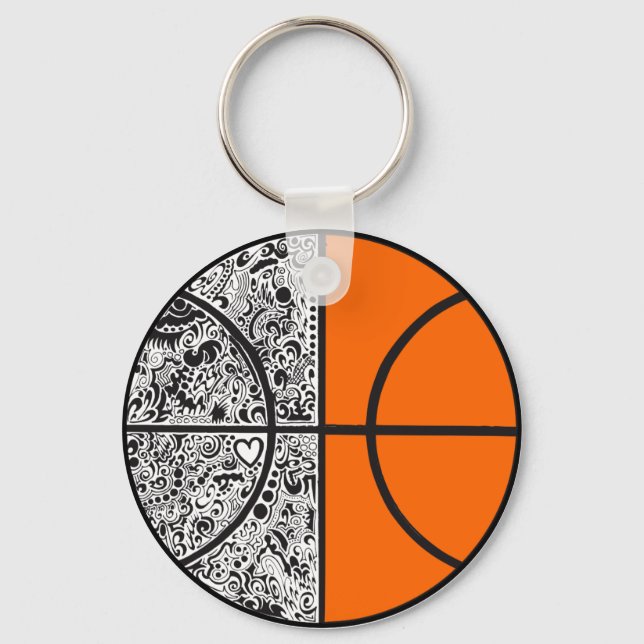 Tribal Basketball Keychain (Front)