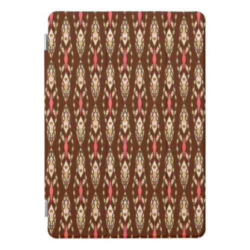 Tribal Batik _ Brown Tan and Coral iPad Pro Cover