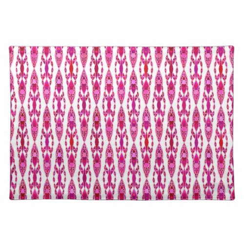 Tribal Batik _ Burqundy and Fuchsia Pink Cloth Placemat