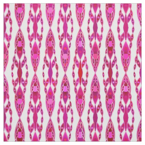 Tribal Batik _ Burqundy and Fuchsia Pink Fabric