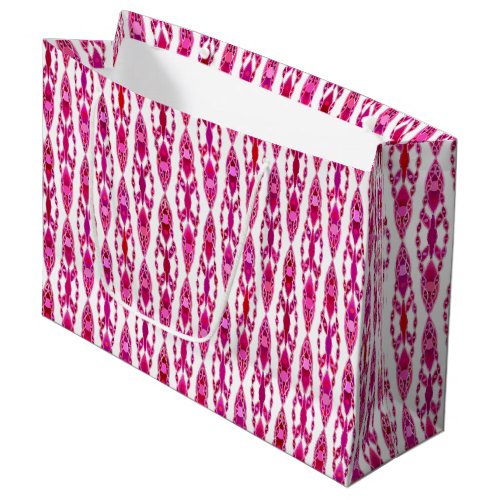 Tribal Batik _ Burqundy and Fuchsia Pink Large Gift Bag