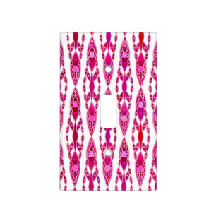 Tribal Batik - Burqundy and Fuchsia Pink Light Switch Cover
