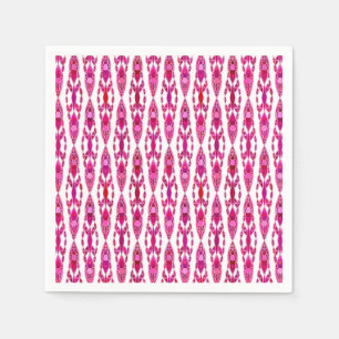 Tribal Batik - Burqundy and Fuchsia Pink Paper Napkins
