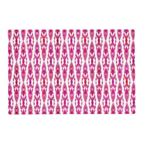 Tribal Batik _ Burqundy and Fuchsia Pink Placemat