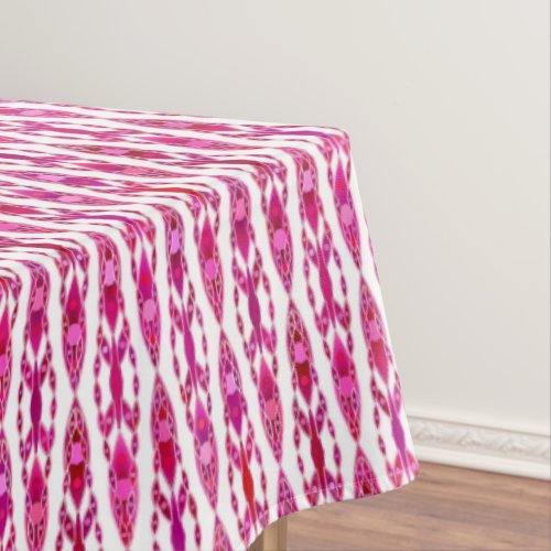 Tribal Batik _ Burqundy and Fuchsia Pink Tablecloth