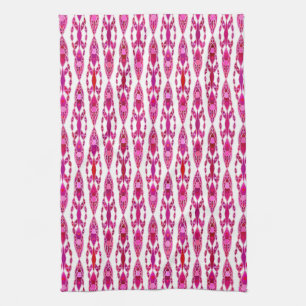 Tribal Batik - Burqundy and Fuchsia Pink Towel
