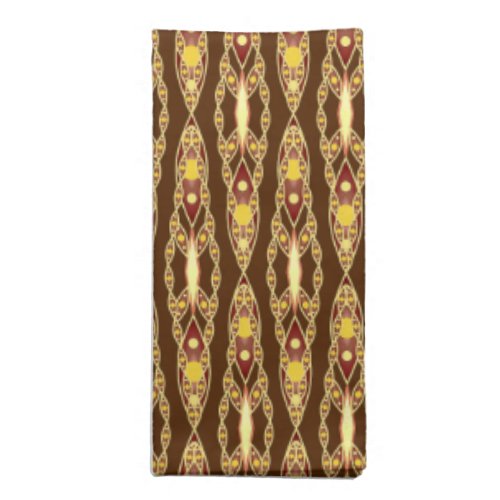 Tribal Batik _ Chocolate Brown and Beige Napkin