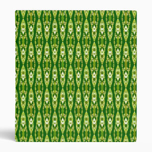Tribal Batik - Dark Green and Avocado 3 Ring Binder