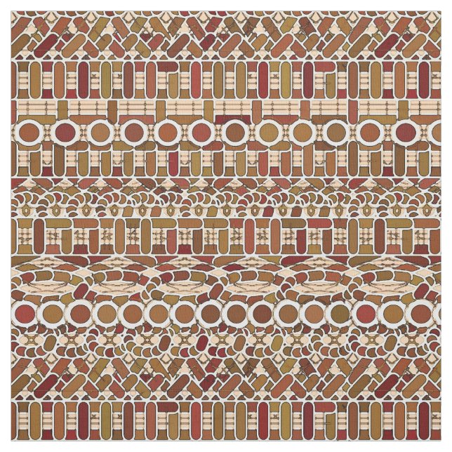 Tribal Batik - earth tone neutrals Fabric (Swatch)