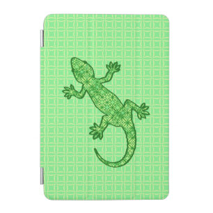 Tribal batik Gecko - lime and emerald green iPad A Mini Cover