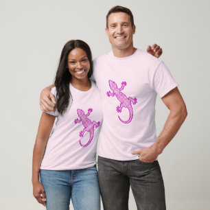 Tribal batik Gecko - orchid and shell pink T-Shirt