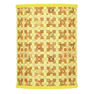 Tribal Batik - golden yellow, brown and tan Lamp Shade