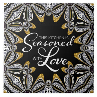 Tribal Batik Kitchen Love Home Decor Ceramic Tile