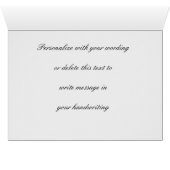 Tribal Batik Lace Black & Silver Welcome Home Card (Inside Horizontal (Bottom))