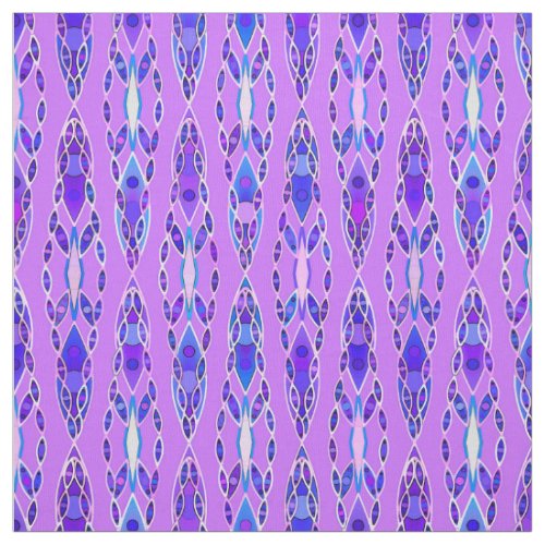 Tribal Batik _ Lavender Blue and Violet Fabric