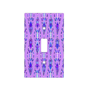 Tribal Batik - Lavender, Blue and Violet Light Switch Cover