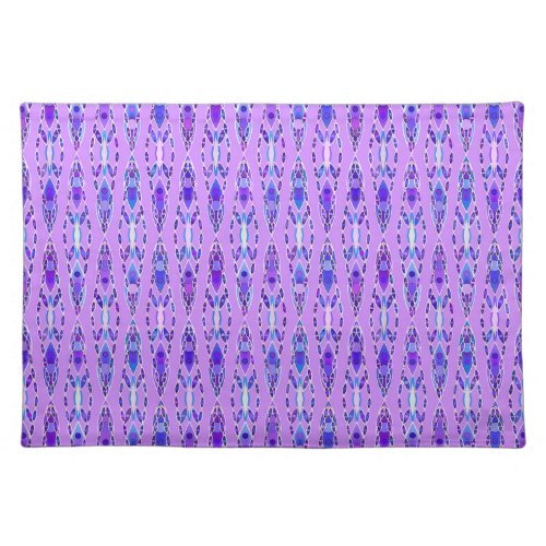 Tribal Batik _ Lavender Blue and Violet Placemat