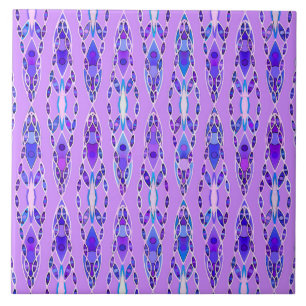 Tribal Batik - Lavender, Blue and Violet Tile