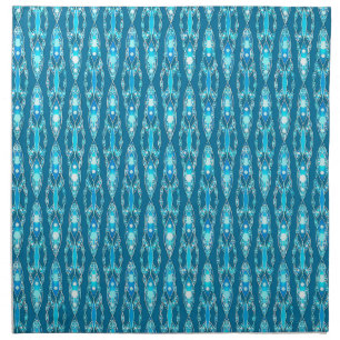 Tribal Batik - Ocean Blue and Aqua Napkin