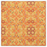 Tribal Batik - shades of amber and brown Fabric