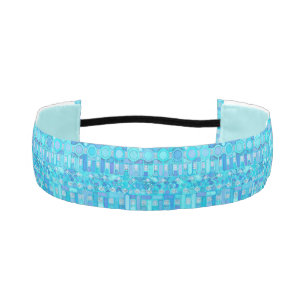 Tribal Batik - shades of blue Athletic Headband