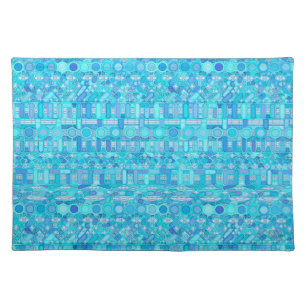 Tribal Batik - shades of blue Placemat