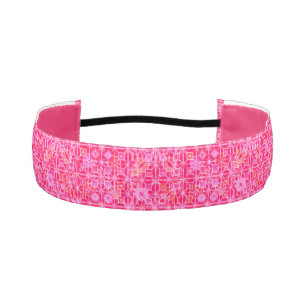 Tribal Batik - shades of fuchsia pink Athletic Headband