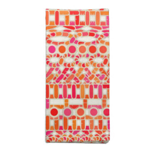 Tribal Batik - shades of orange and pink Cloth Napkin
