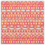 Tribal Batik - shades of orange and pink Fabric