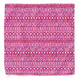 Tribal Batik - shades of pink and burgundy Bandana