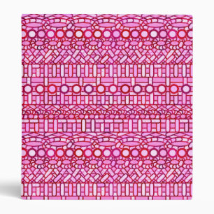 Tribal Batik - shades of pink and burgundy Binder