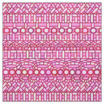 Tribal Batik - shades of pink and burgundy Fabric