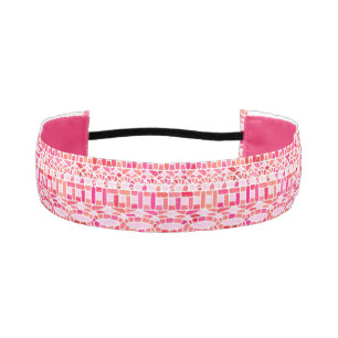 Tribal Batik - shades of pink and coral Athletic Headband