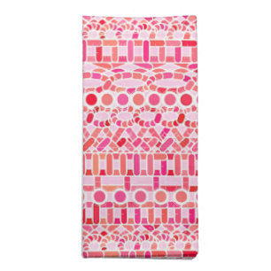 Tribal Batik - shades of pink and coral Cloth Napkin
