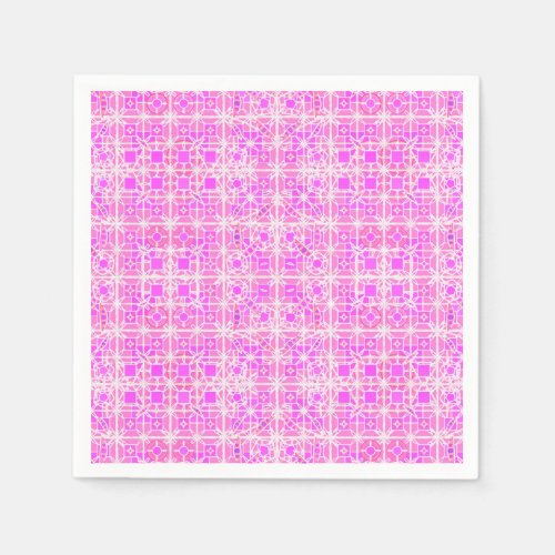 Tribal Batik _ shades of pink and orchid Paper Napkins