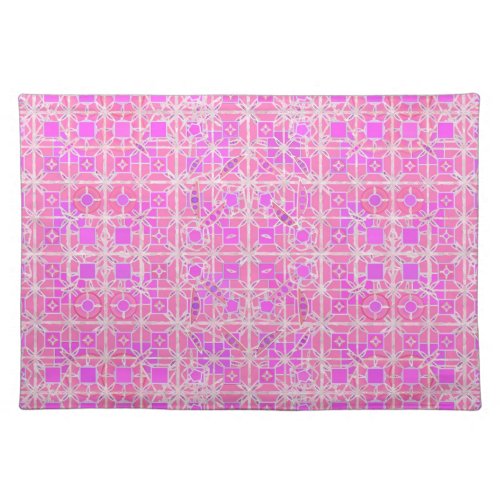 Tribal Batik _ shades of pink and orchid Placemat